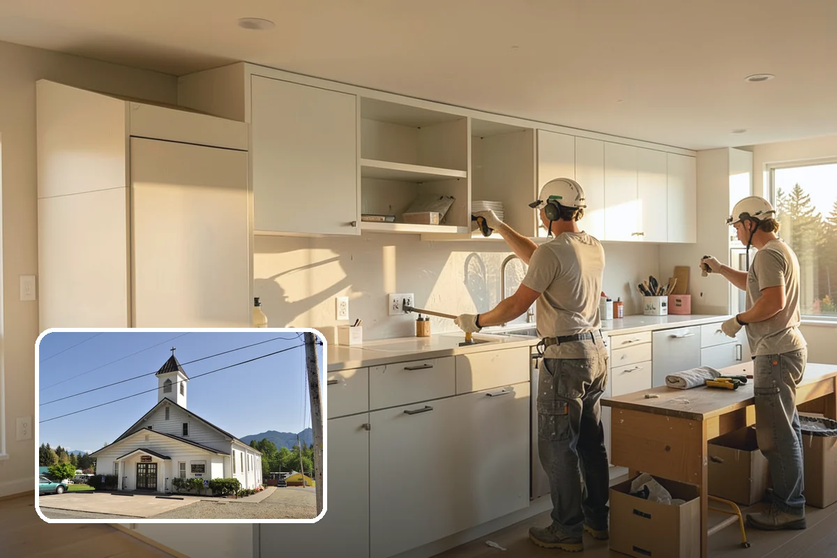 Porcelain Countertop Installation in Concrete, Skagit County, WA - Extremely hard, scratch-resistant surface