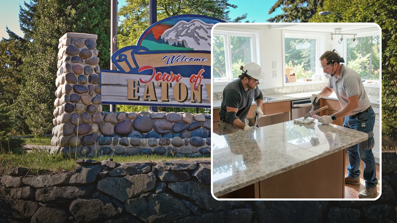 Porcelain Countertop Installation in Eatonville, Pierce County, WA - Ultra-durable porcelain countertop installation with slim profiles, heat resistance, and highly realistic stone looks.