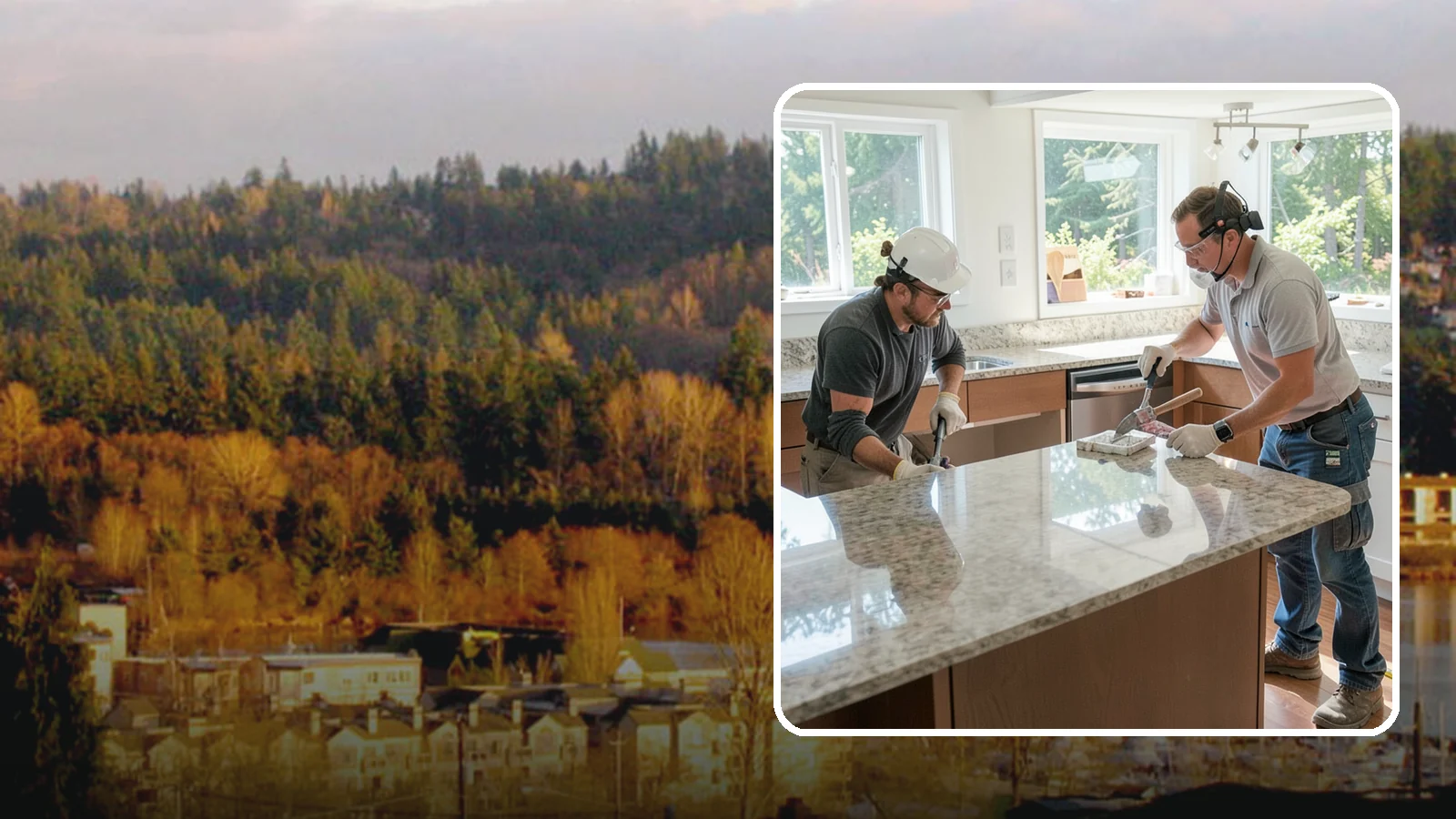Porcelain Countertop Installation in Kenmore, King County, WA - Ultra-durable porcelain countertop installation with slim profiles, heat resistance, and highly realistic stone looks.