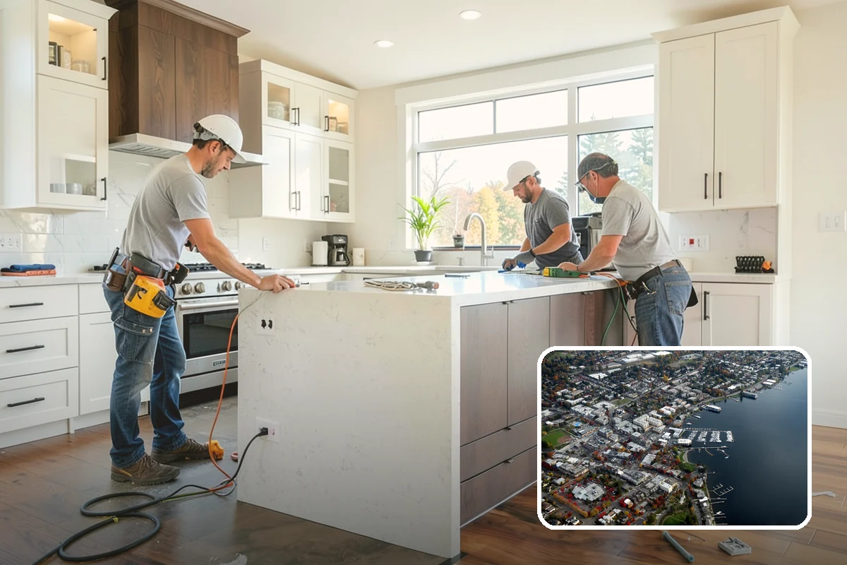 Porcelain Countertop Installation in Kirkland, King County, WA - Extremely hard, scratch-resistant surface