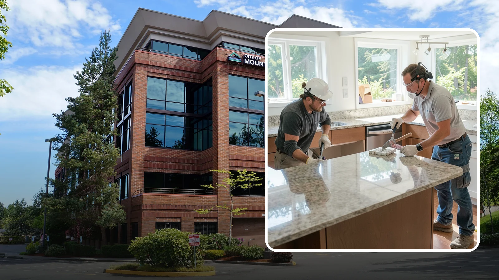 Porcelain Countertop Installation in Mountlake Terrace, Snohomish County, WA - Ultra-durable porcelain countertop installation with slim profiles, heat resistance, and highly realistic stone looks.