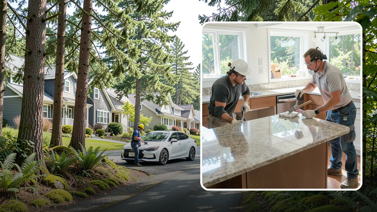 Porcelain Countertop Installation in Normandy Park, King County, WA - Ultra-durable porcelain countertop installation with slim profiles, heat resistance, and highly realistic stone looks.