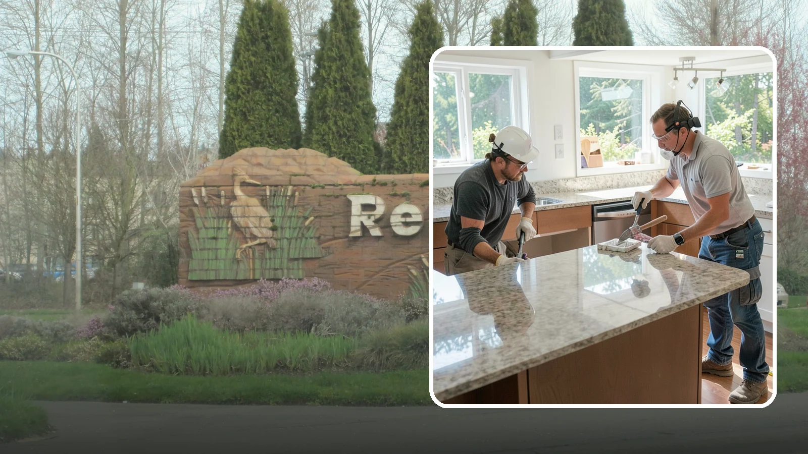 Porcelain Countertop Installation in Renton, King County, WA - Ultra-durable porcelain countertop installation with slim profiles, heat resistance, and highly realistic stone looks.