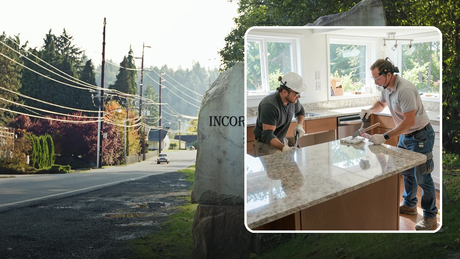 Porcelain Countertop Installation in Wilkeson, Pierce County, WA - Ultra-durable porcelain countertop installation with slim profiles, heat resistance, and highly realistic stone looks.