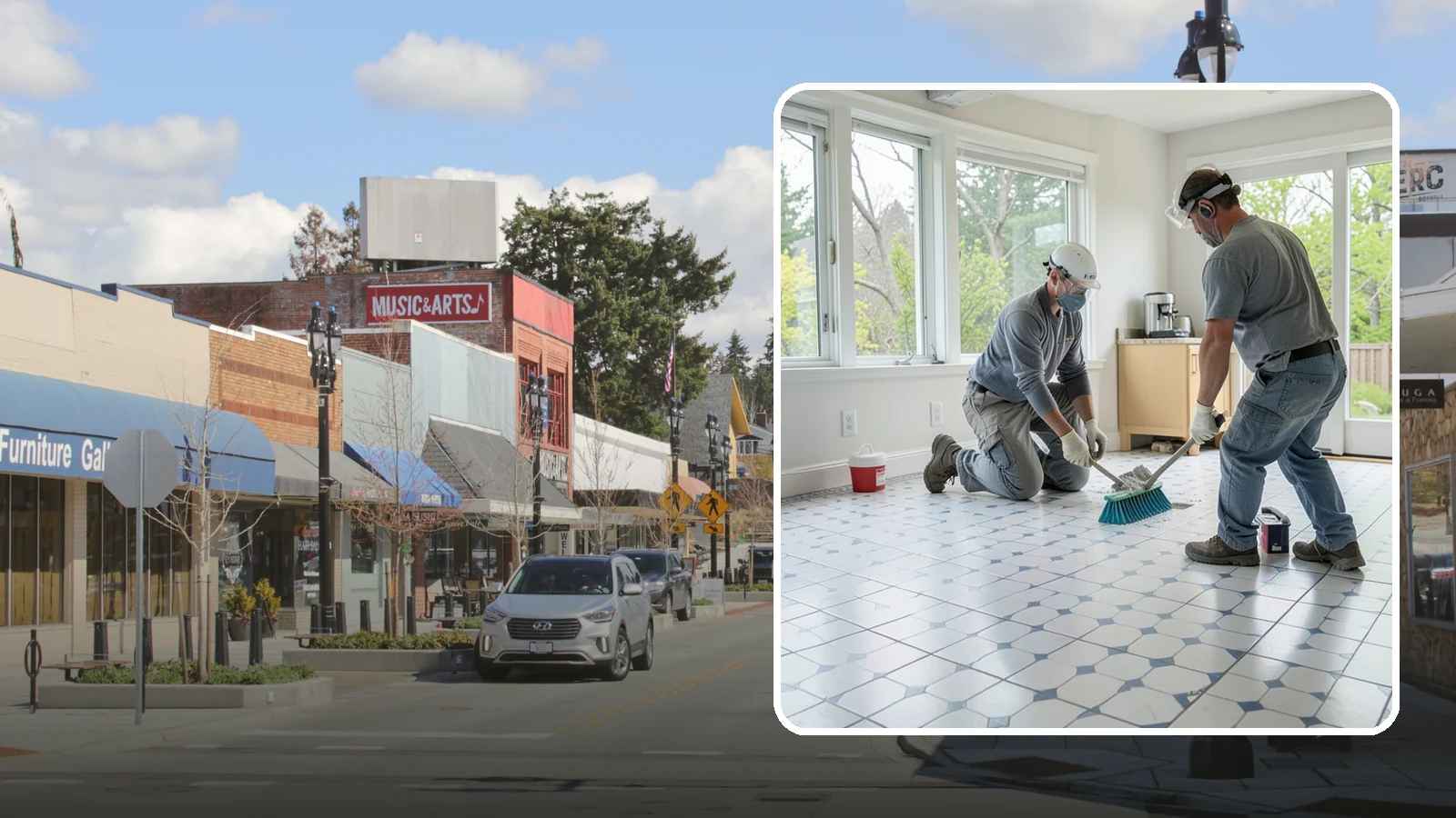 Porcelain Tile Flooring in Bothell, King County, WA - Dense, water-resistant porcelain tile flooring engineered for the toughest and wettest spaces in your home.