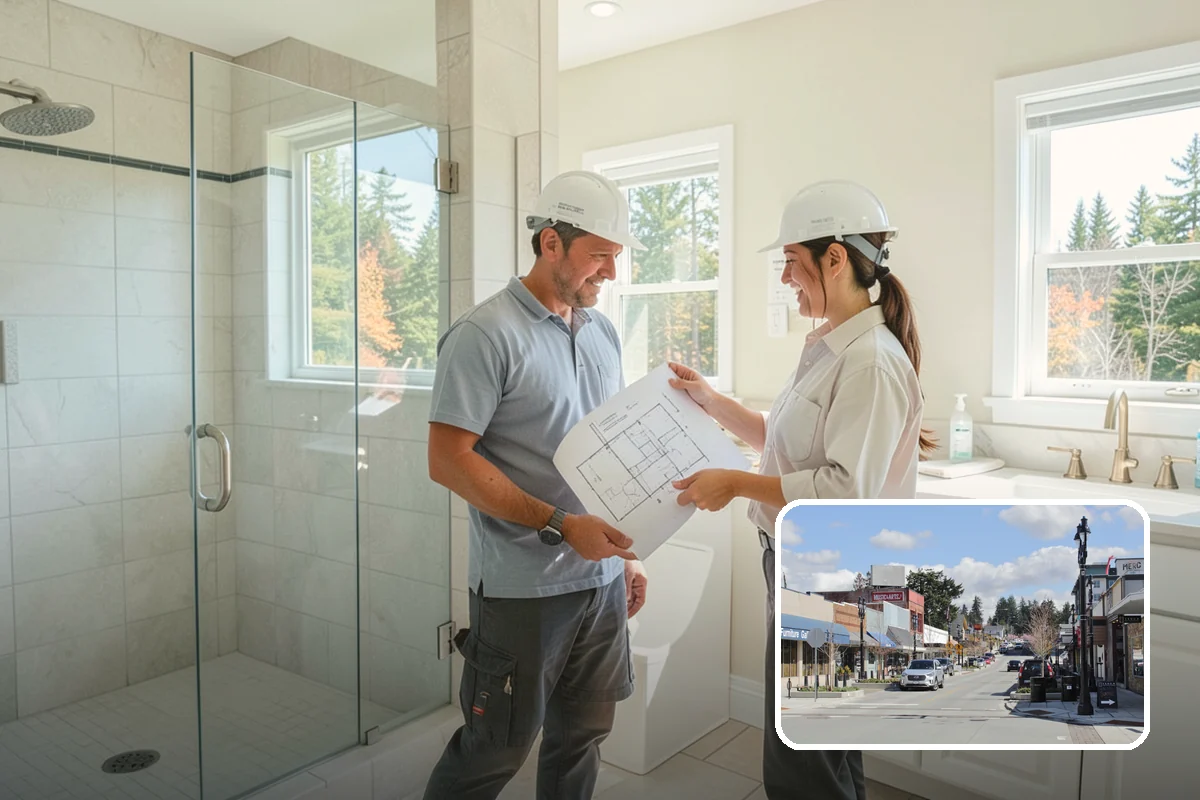Porcelain Tile Flooring in Bothell, King County, WA - Near-zero water absorption for wet areas