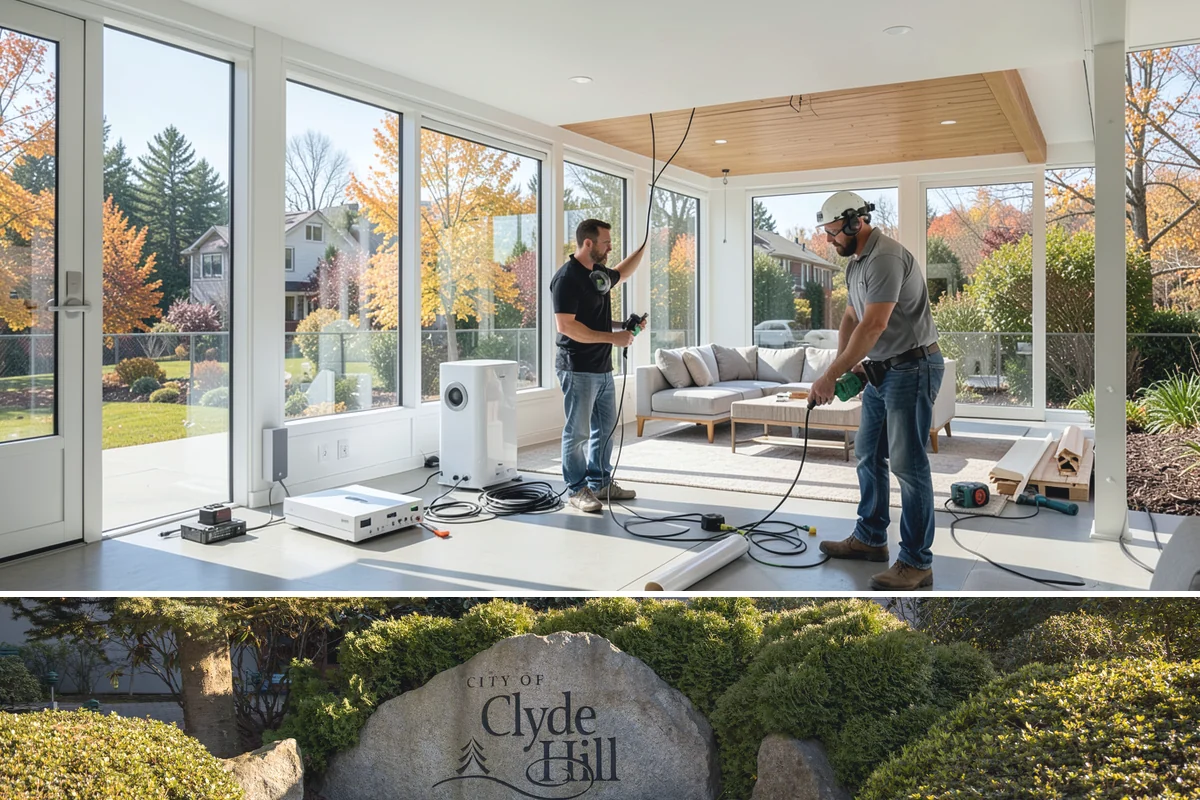 Porcelain Tile Flooring in Clyde Hill, King County, WA - Porcelain flooring is an indoor job suited to every season, with winter installs simply requiring extra cure time for setting...