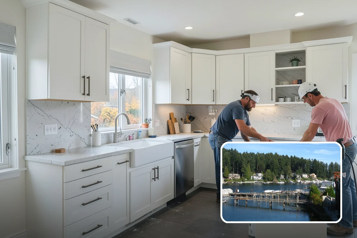 Porcelain Tile Flooring in Gig Harbor, Pierce County, WA - Near-zero water absorption for wet areas