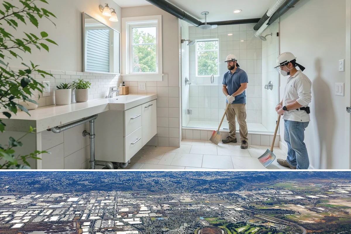 Porcelain Tile Flooring in Kent, King County, WA - Porcelain flooring is an indoor job suited to every season, with winter installs simply requiring extra cure time for setting...