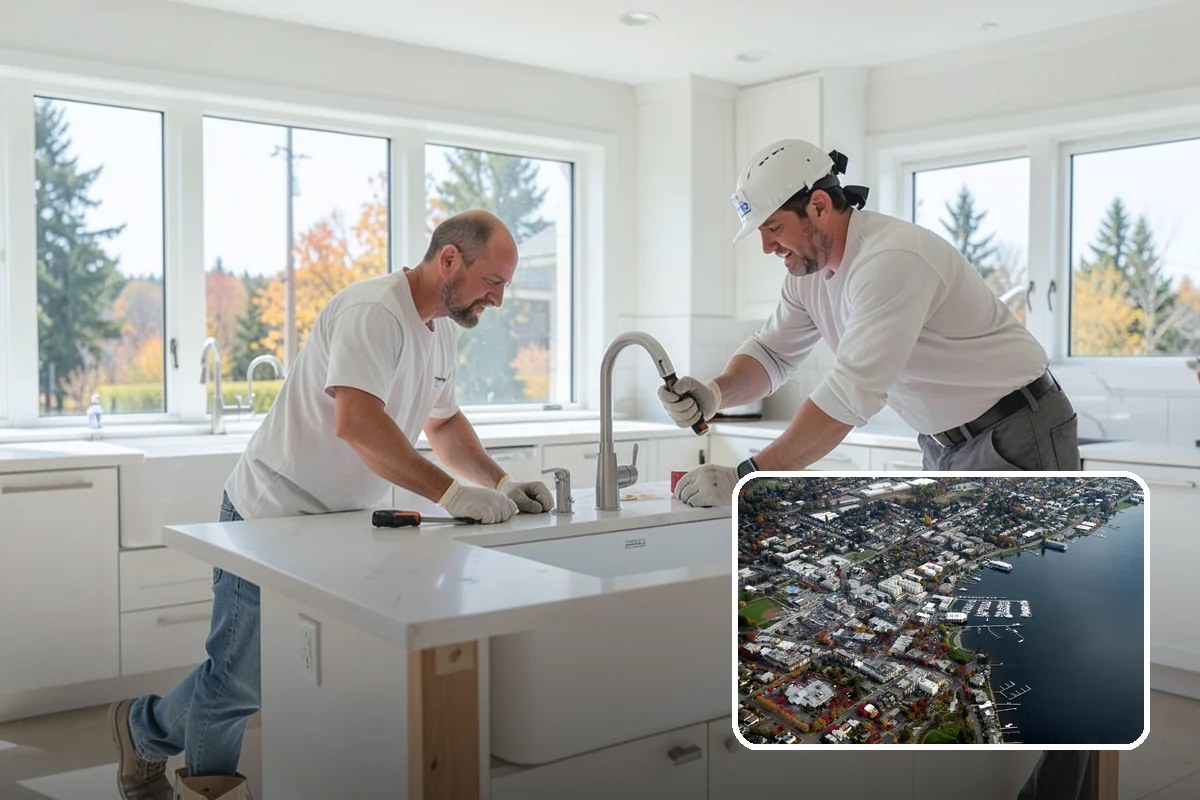 Porcelain Tile Flooring in Kirkland, King County, WA - Near-zero water absorption for wet areas