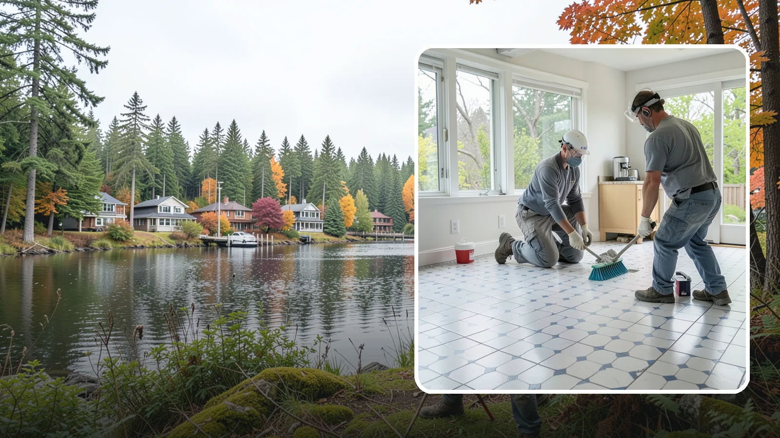 Porcelain Tile Flooring in La Conner, Skagit County, WA - Dense, water-resistant porcelain tile flooring engineered for the toughest and wettest spaces in your home.