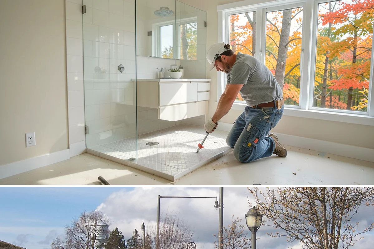 Porcelain Tile Flooring in Marysville, Snohomish County, WA - Porcelain flooring is an indoor job suited to every season, with winter installs simply requiring extra cure time for setting...