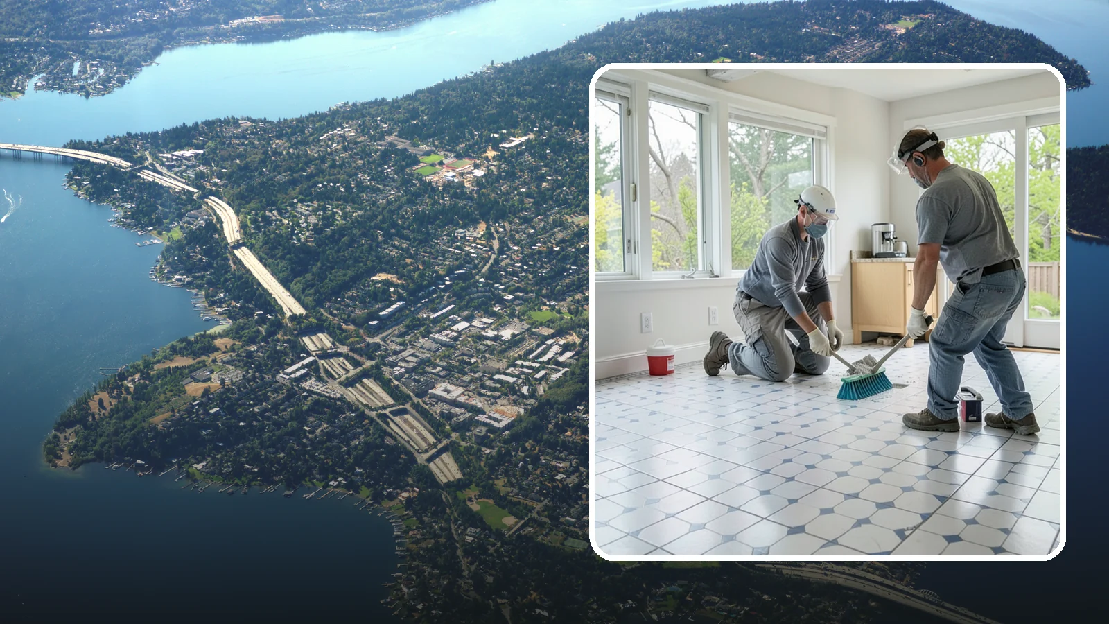 Porcelain Tile Flooring in Mercer Island, King County, WA - Dense, water-resistant porcelain tile flooring engineered for the toughest and wettest spaces in your home.