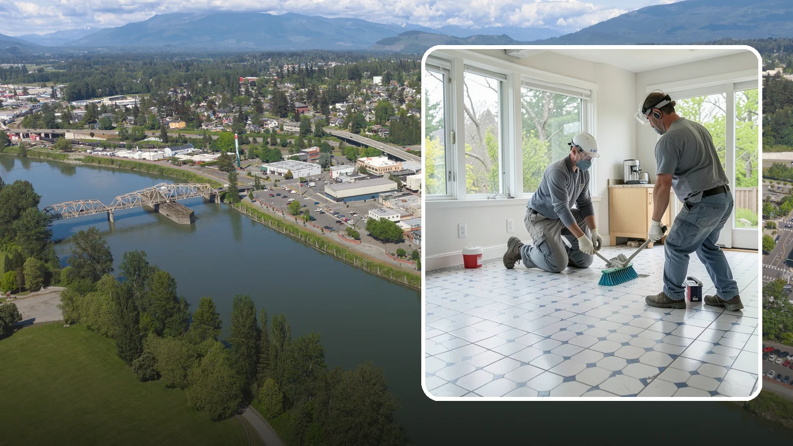 Porcelain Tile Flooring in Mount Vernon, Skagit County, WA - Dense, water-resistant porcelain tile flooring engineered for the toughest and wettest spaces in your home.
