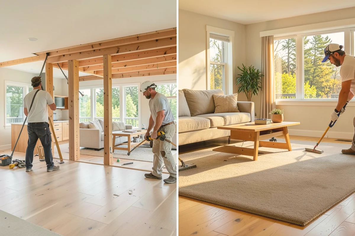Porcelain Tile Flooring in Newcastle, King County, WA - Assess and prepare a rigid substrate