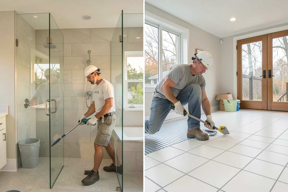 Porcelain Tile Flooring in North Bend, King County, WA - Assess and prepare a rigid substrate