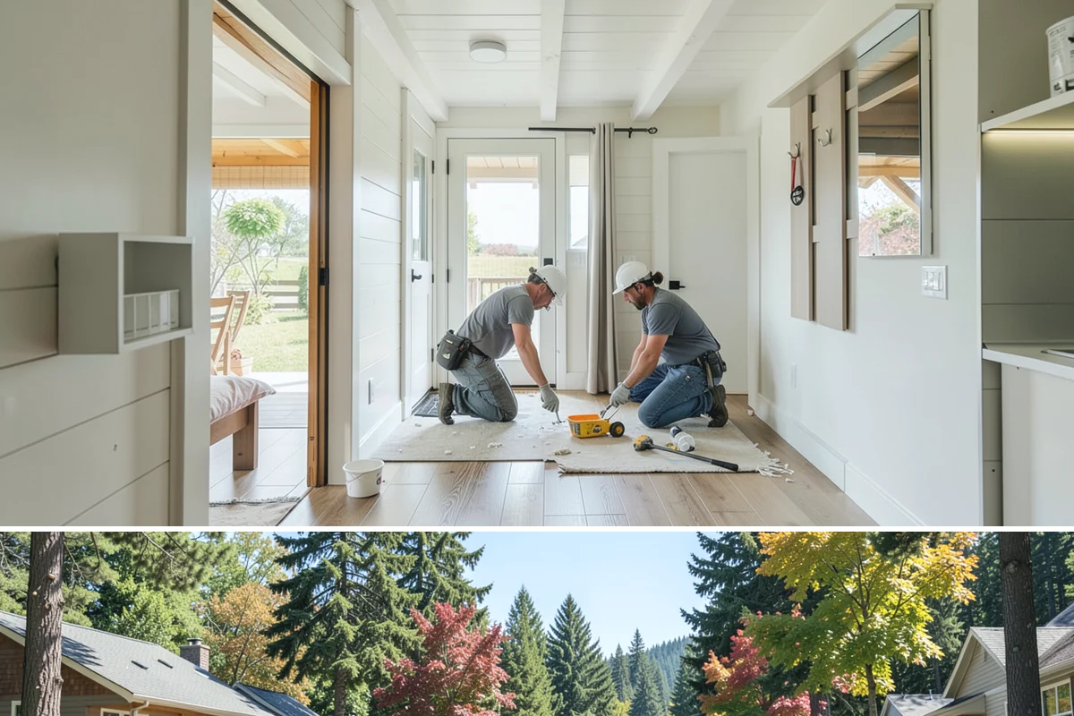 Porcelain Tile Flooring in Orting, Pierce County, WA - Porcelain flooring is an indoor job suited to every season, with winter installs simply requiring extra cure time for setting...