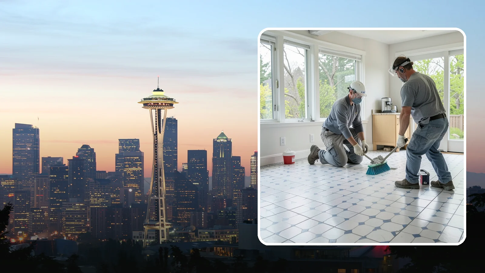 Porcelain Tile Flooring in Seattle, King County, WA - Dense, water-resistant porcelain tile flooring engineered for the toughest and wettest spaces in your home.