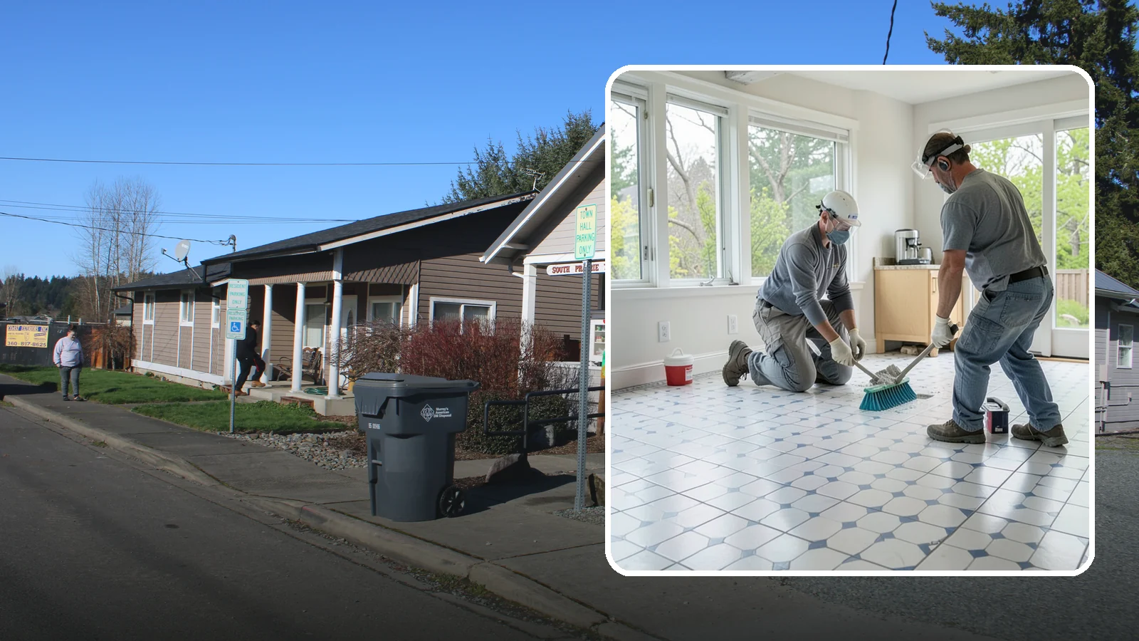 Porcelain Tile Flooring in South Prairie, Pierce County, WA - Dense, water-resistant porcelain tile flooring engineered for the toughest and wettest spaces in your home.