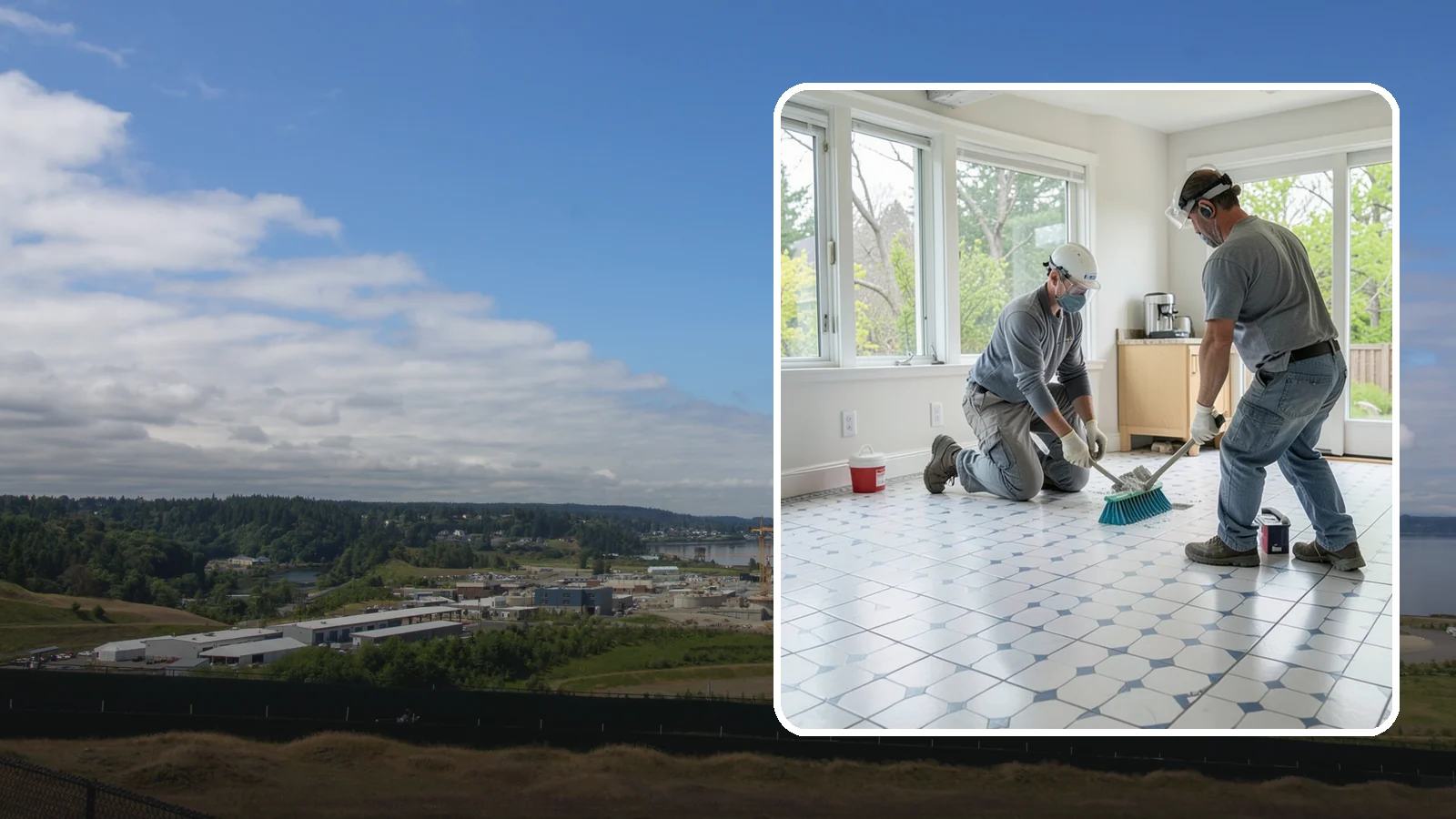 Porcelain Tile Flooring in University Place, Pierce County, WA - Dense, water-resistant porcelain tile flooring engineered for the toughest and wettest spaces in your home.