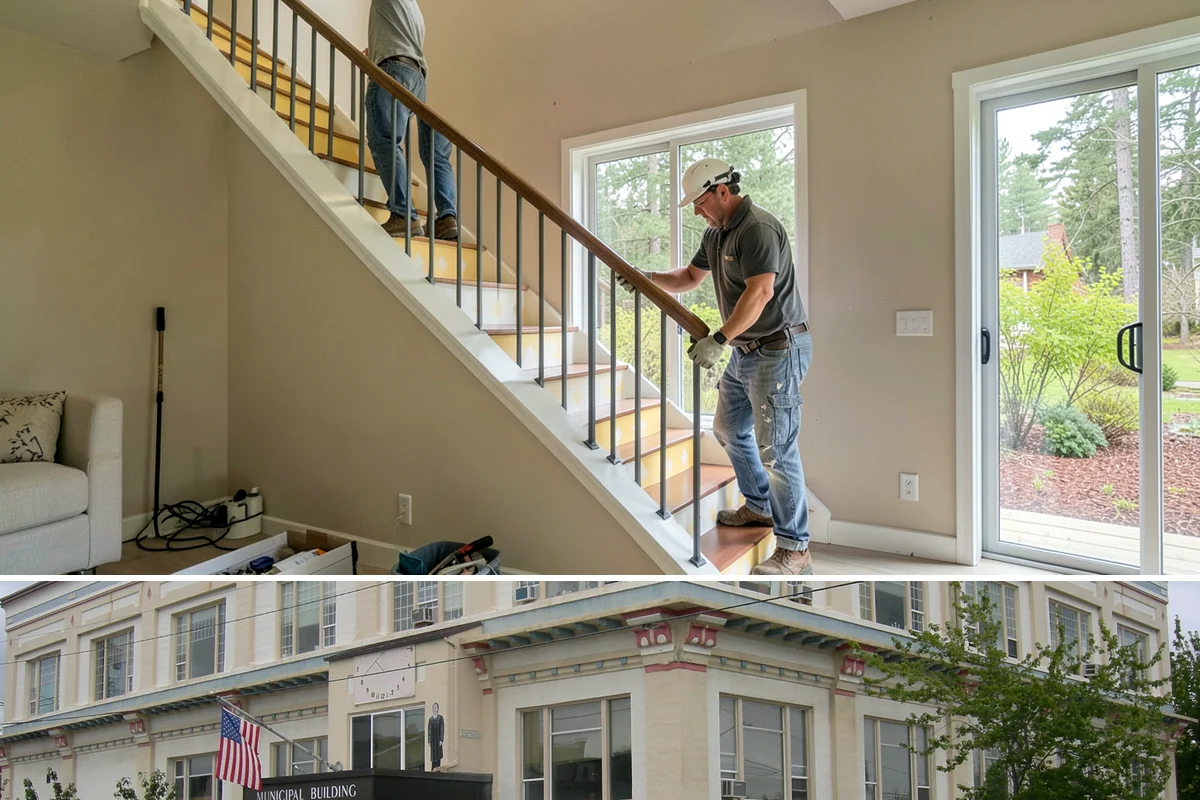Porch Column Installation in Anacortes, Skagit County, WA - Column work fits any time of year, with dry weather preferred for exterior painting and finishing.