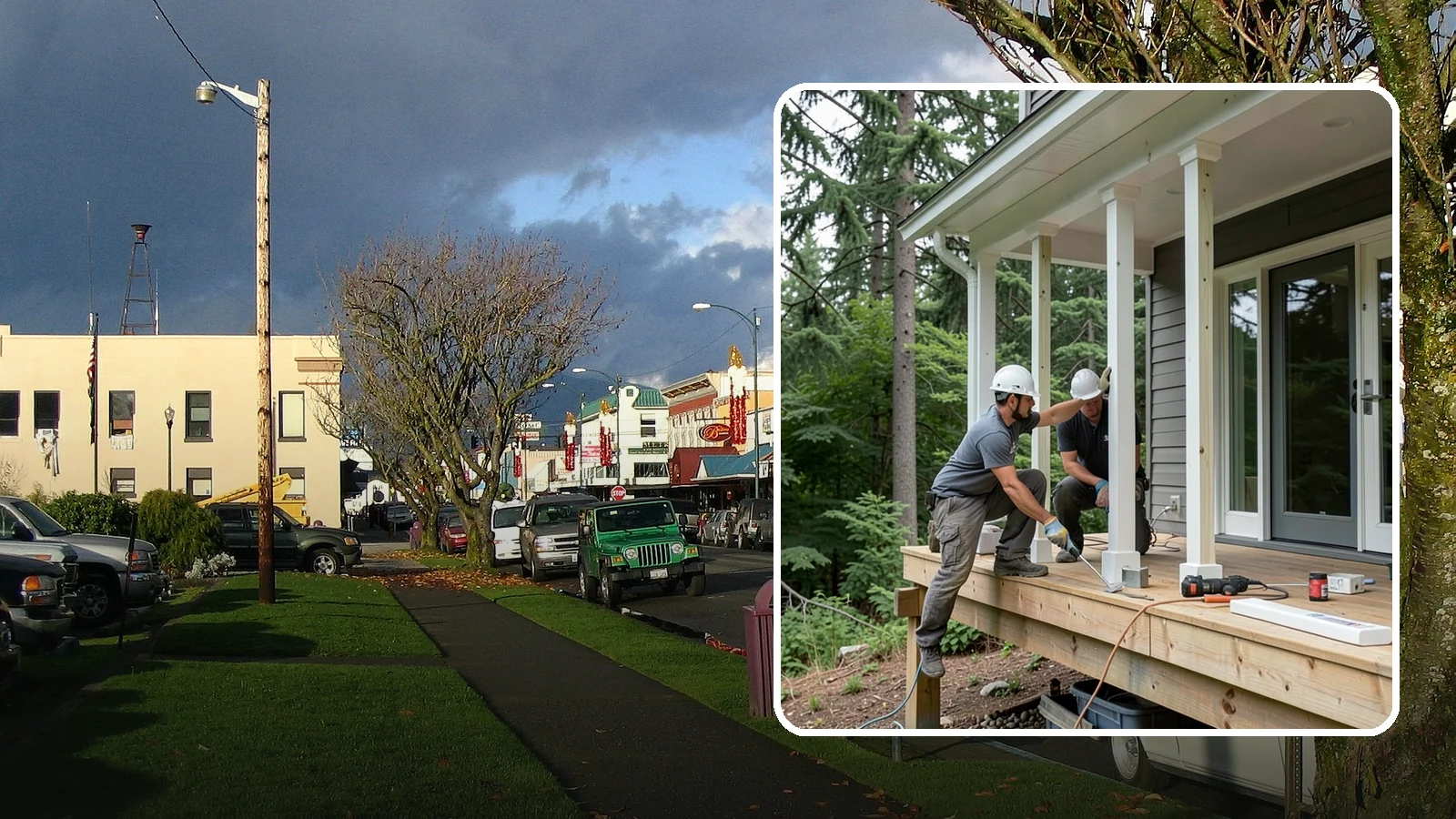 Porch Column Installation in Arlington, Snohomish County, WA - Porch column installation that provides structural support and defines your home's front facade.