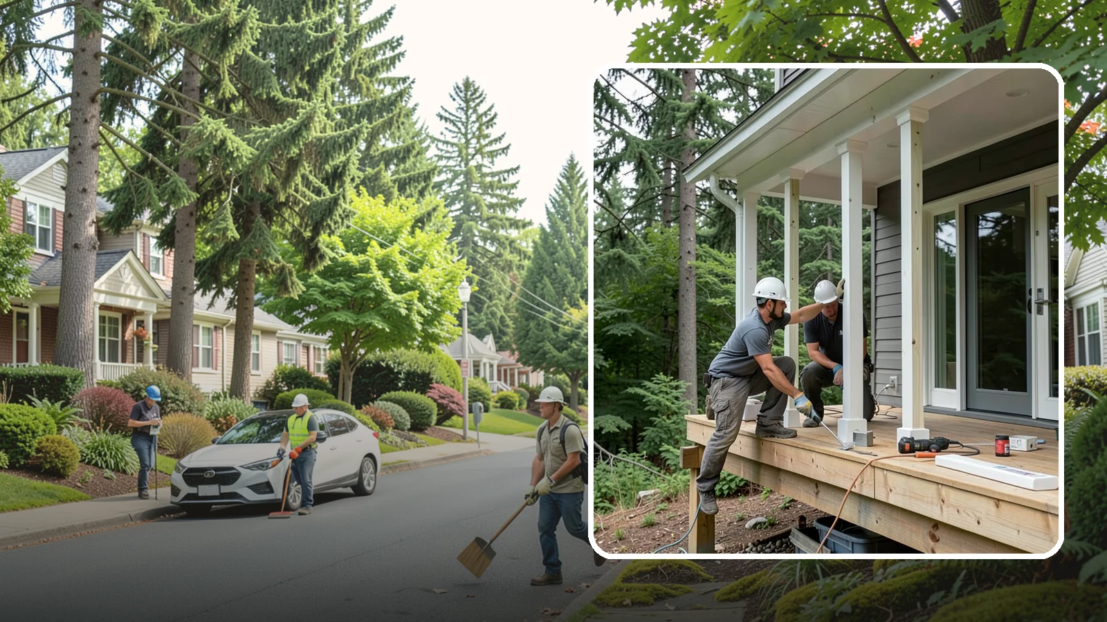 Porch Column Installation in Beaux Arts Village, King County, WA - Porch column installation that provides structural support and defines your home's front facade.