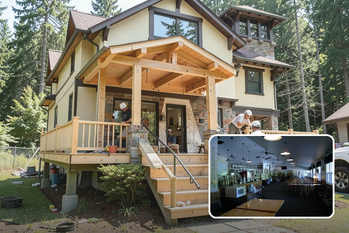 Porch Column Installation in Black Diamond, King County, WA - Provides genuine structural roof support