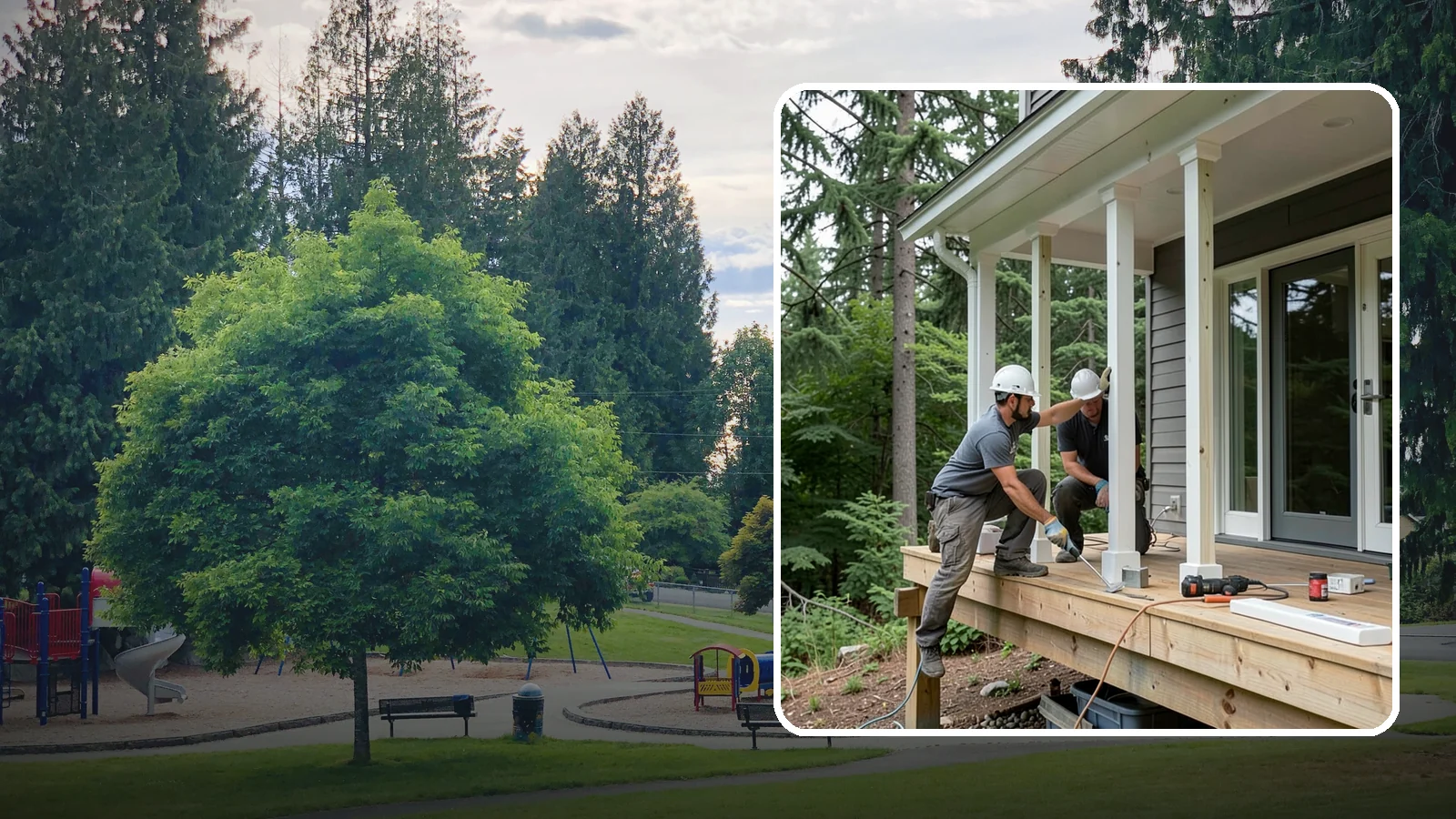Porch Column Installation in Bonney Lake, Pierce County, WA - Porch column installation that provides structural support and defines your home's front facade.