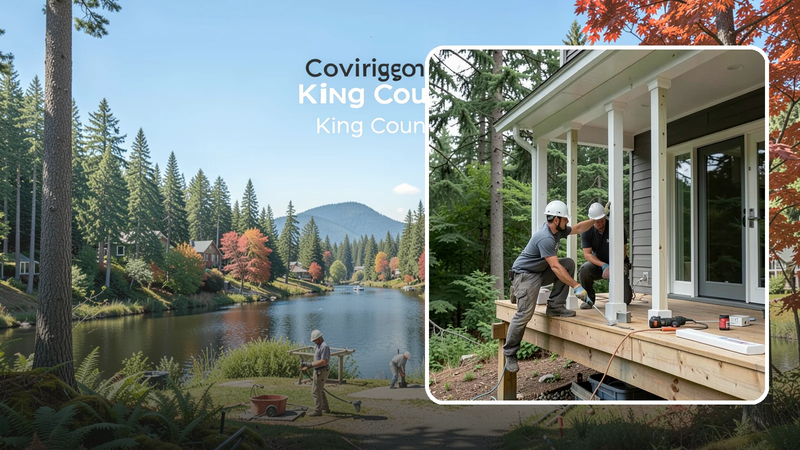 Porch Column Installation in Covington, King County, WA - Porch column installation that provides structural support and defines your home's front facade.