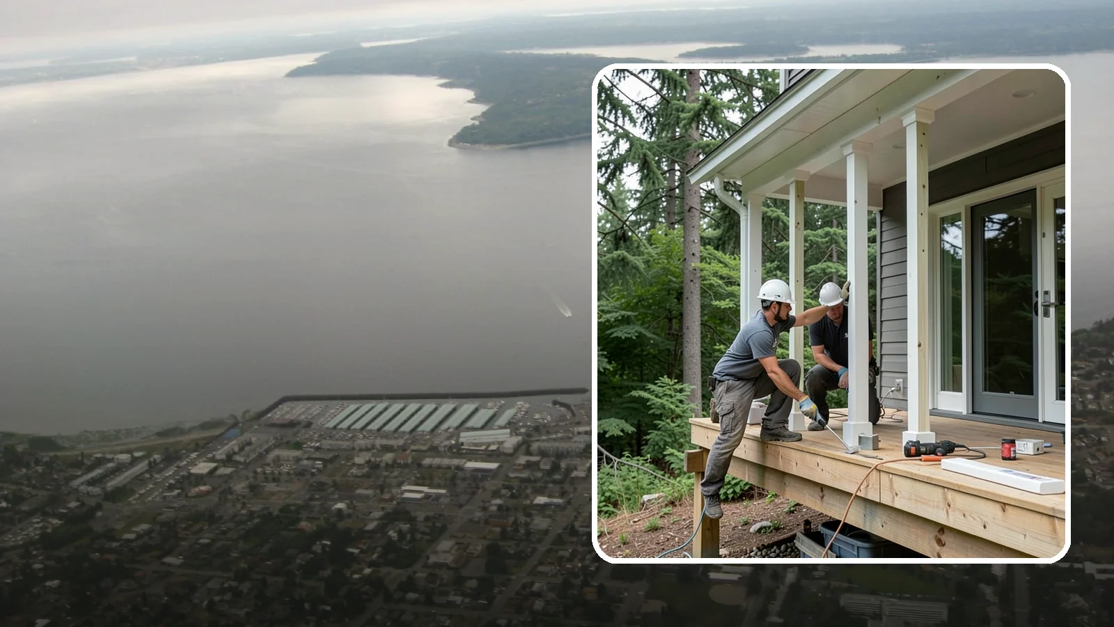 Porch Column Installation in Des Moines, King County, WA - Porch column installation that provides structural support and defines your home's front facade.