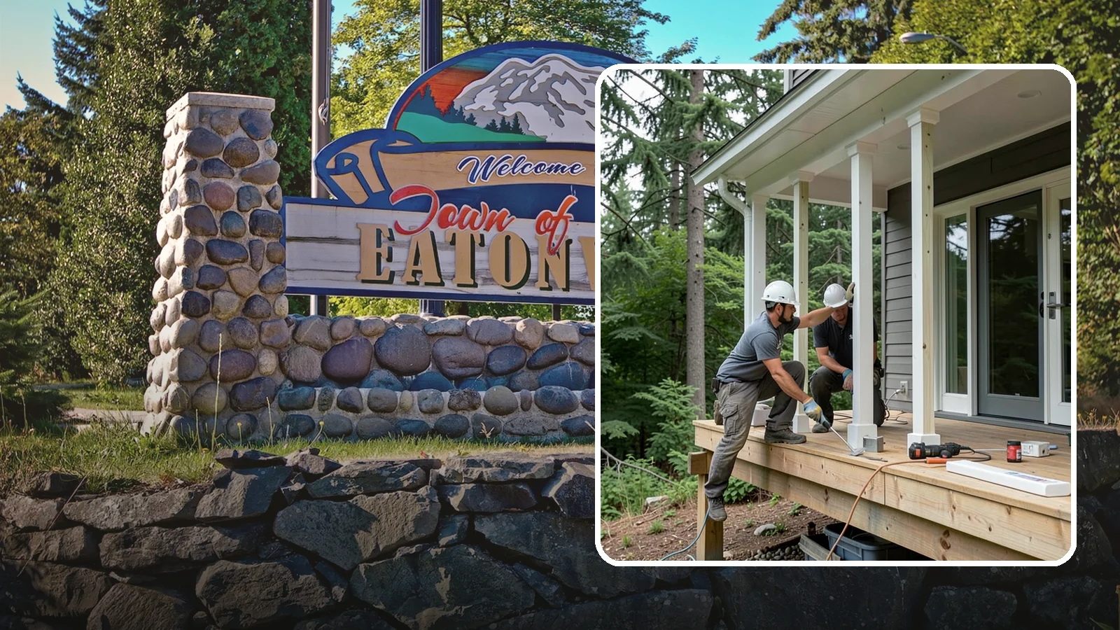 Porch Column Installation in Eatonville, Pierce County, WA - Porch column installation that provides structural support and defines your home's front facade.