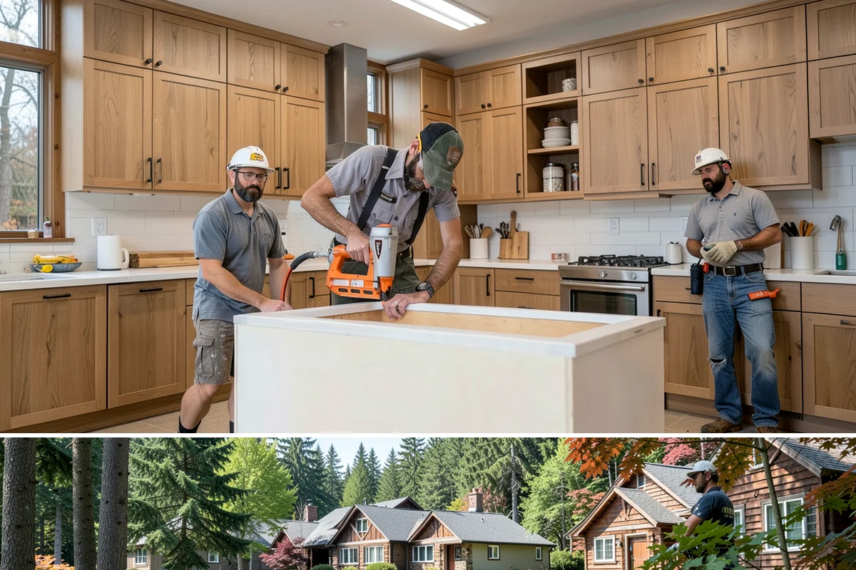 Porch Column Installation in Edgewood, Pierce County, WA - Column work fits any time of year, with dry weather preferred for exterior painting and finishing.