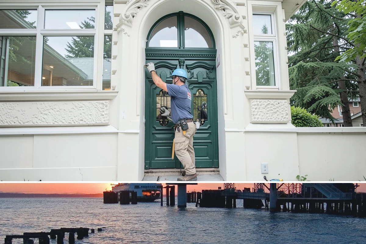 Porch Column Installation in Edmonds, Snohomish County, WA - Column work fits any time of year, with dry weather preferred for exterior painting and finishing.