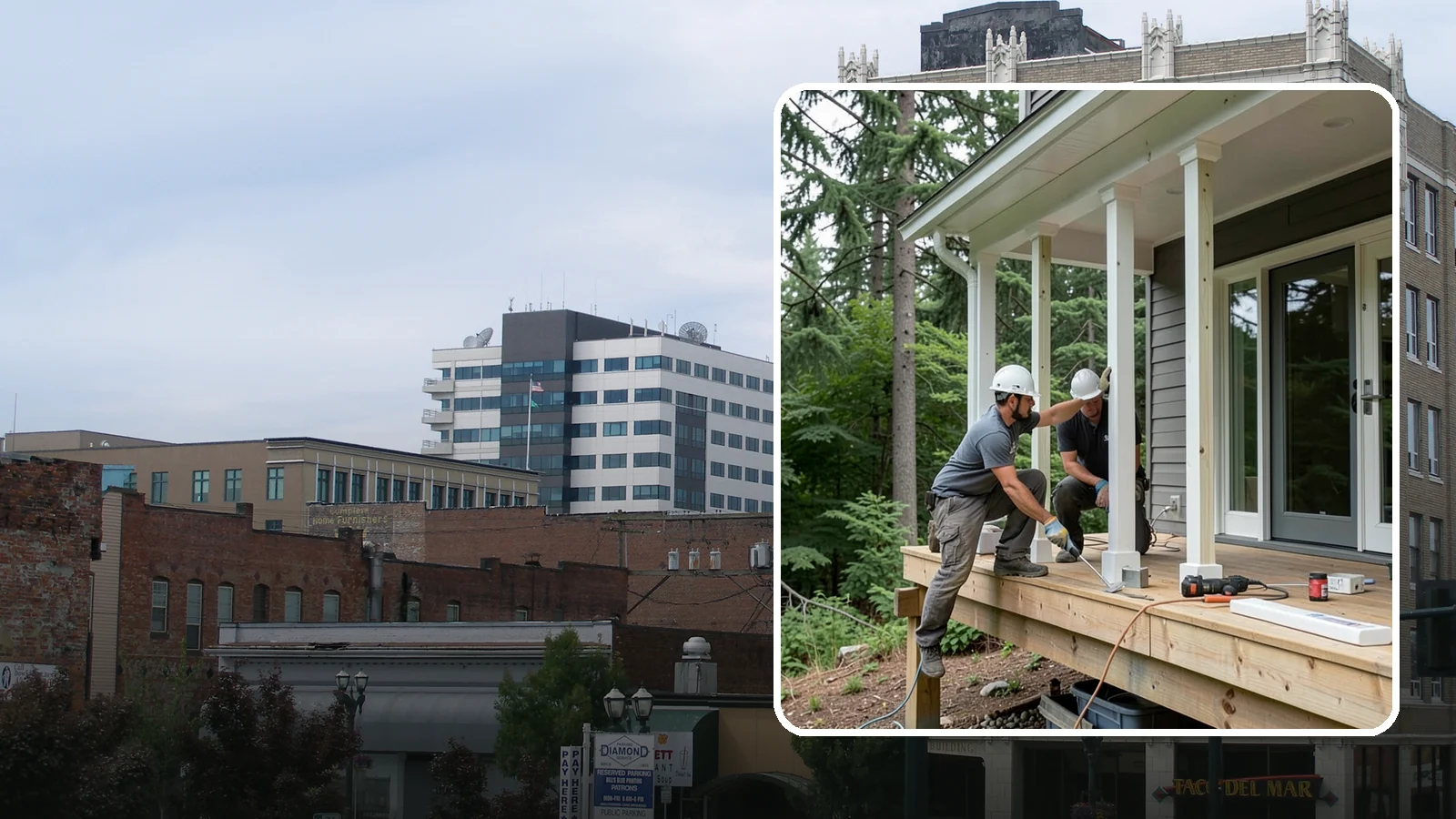 Porch Column Installation in Everett, Snohomish County, WA - Porch column installation that provides structural support and defines your home's front facade.
