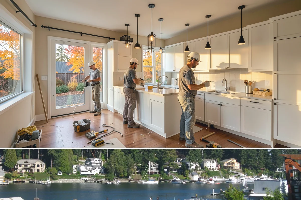Porch Column Installation in Gig Harbor, Pierce County, WA - Column work fits any time of year, with dry weather preferred for exterior painting and finishing.