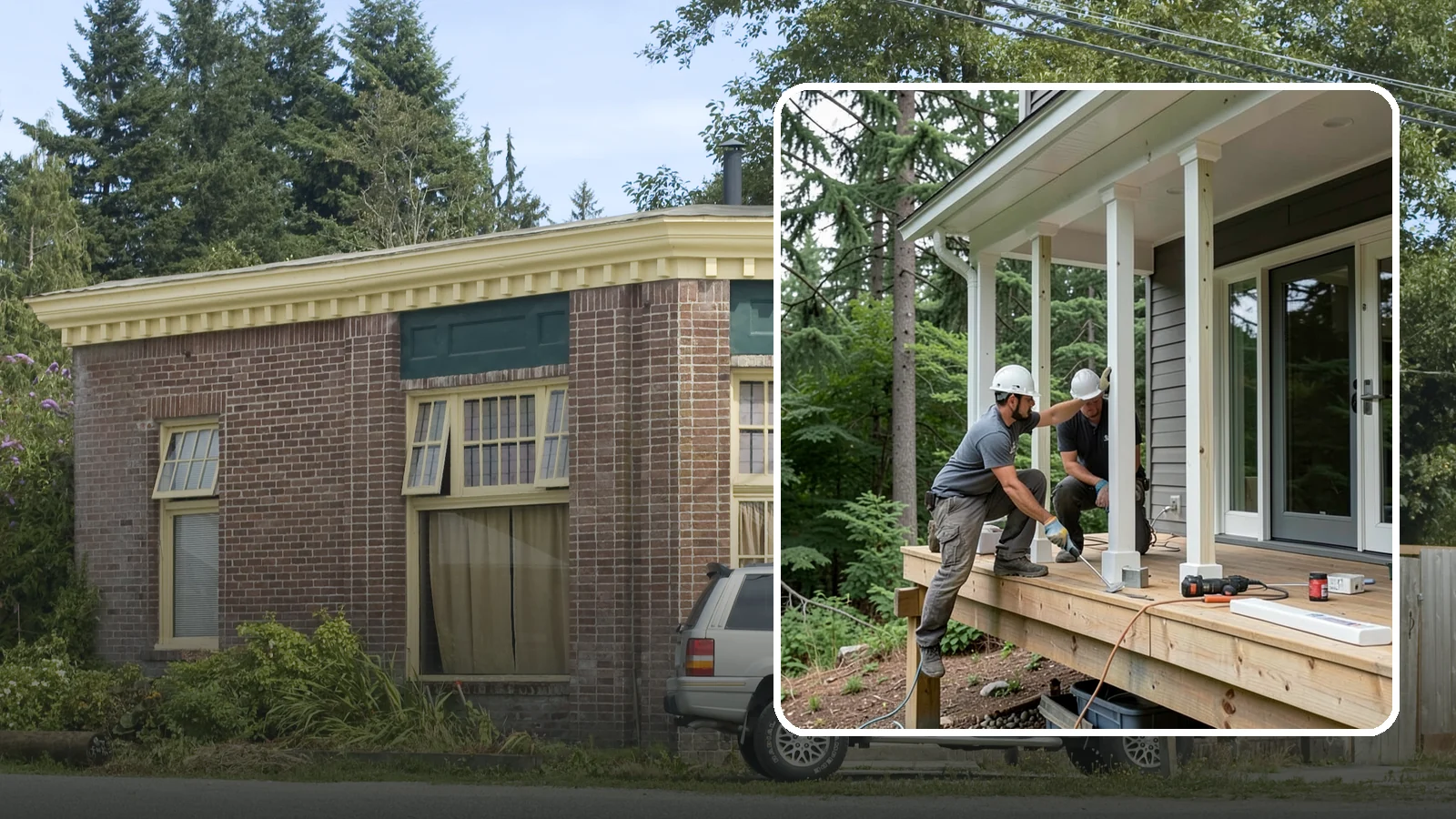 Porch Column Installation in Hamilton, Skagit County, WA - Porch column installation that provides structural support and defines your home's front facade.
