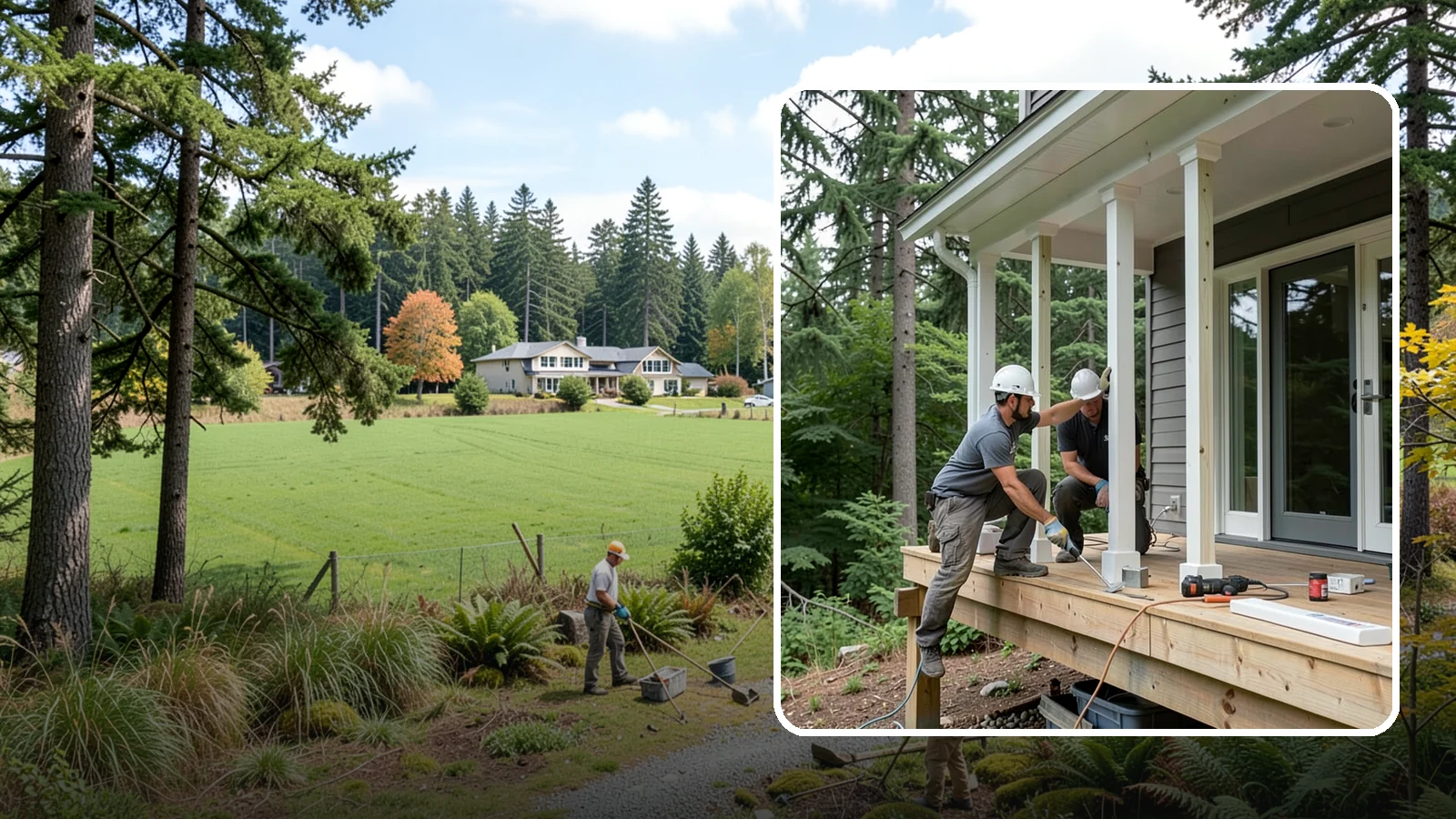 Porch Column Installation in Lyman, Skagit County, WA - Porch column installation that provides structural support and defines your home's front facade.