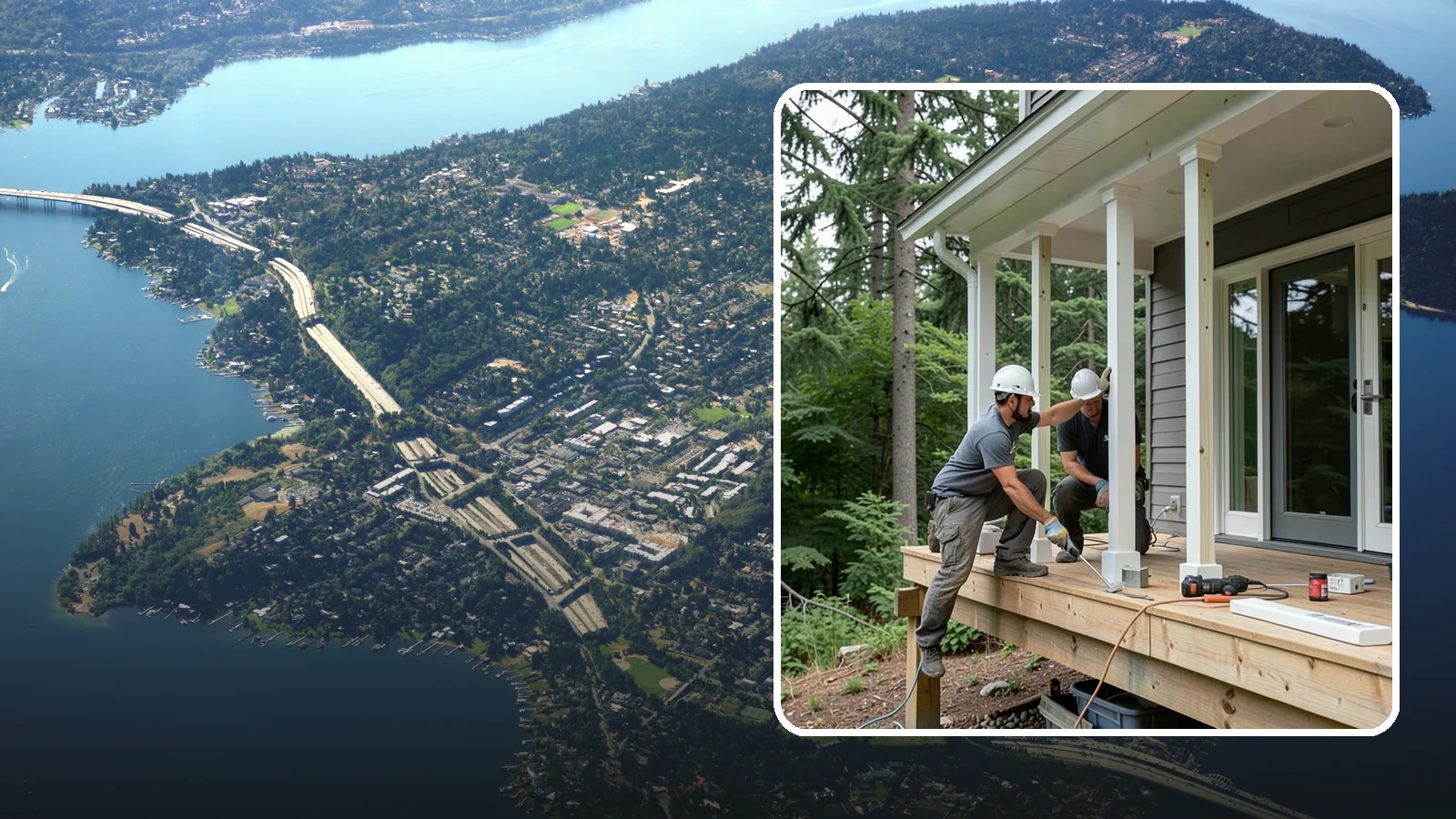 Porch Column Installation in Mercer Island, King County, WA - Porch column installation that provides structural support and defines your home's front facade.