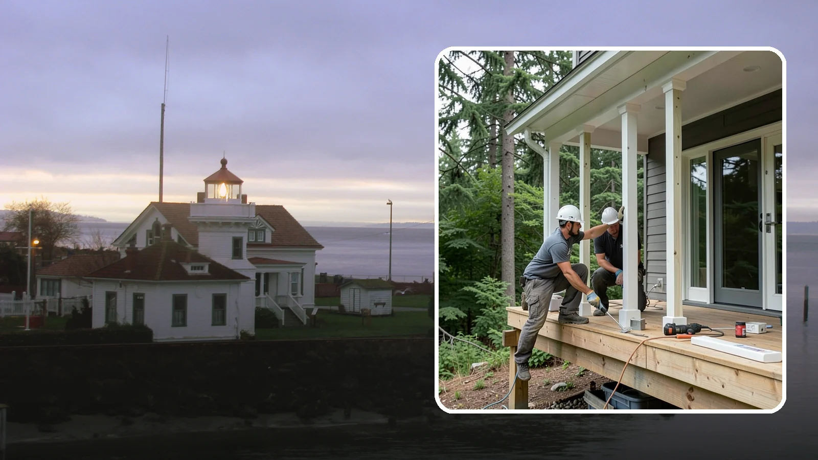 Porch Column Installation in Mukilteo, Snohomish County, WA - Porch column installation that provides structural support and defines your home's front facade.