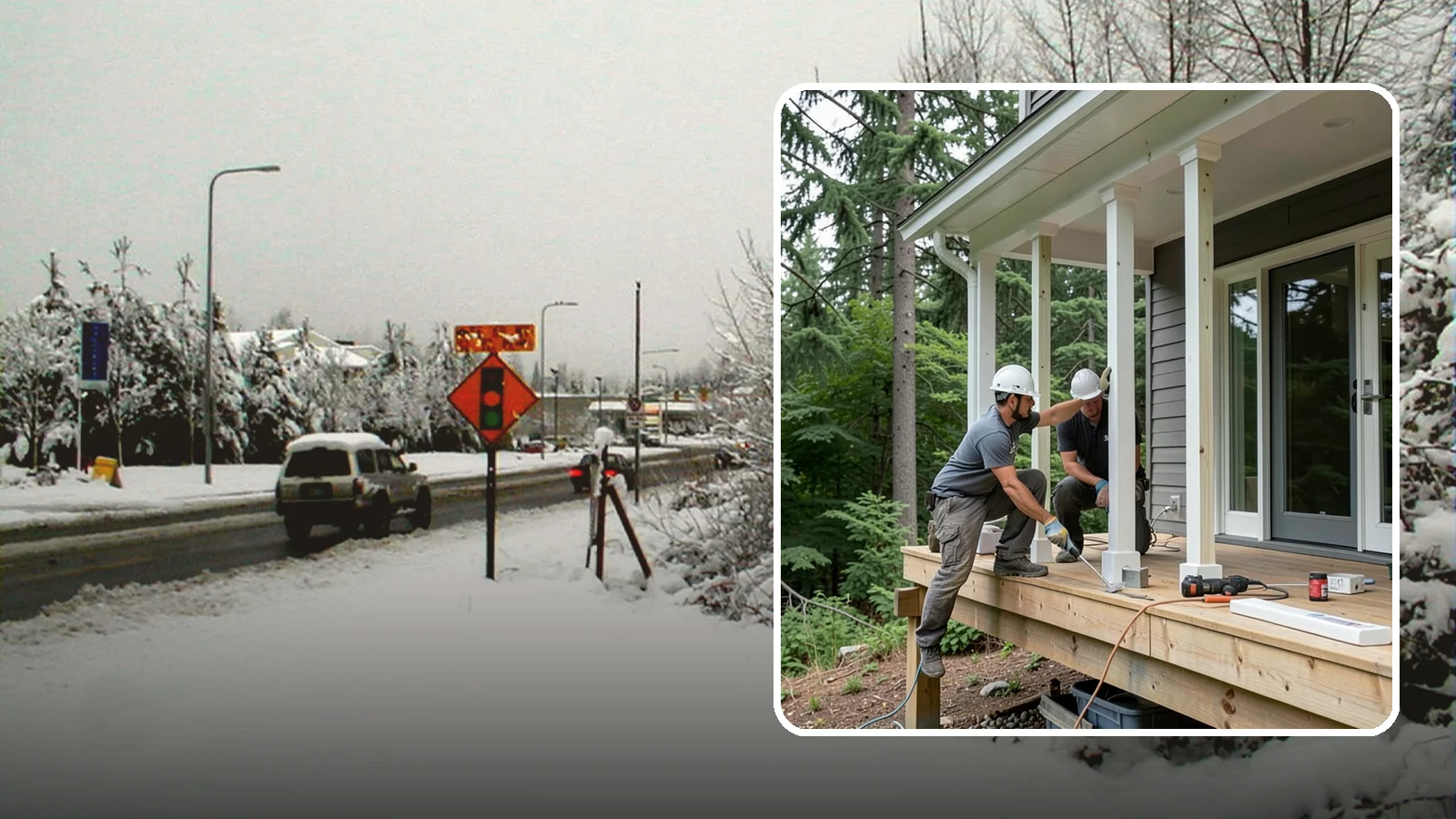 Porch Column Installation in Newcastle, King County, WA - Porch column installation that provides structural support and defines your home's front facade.
