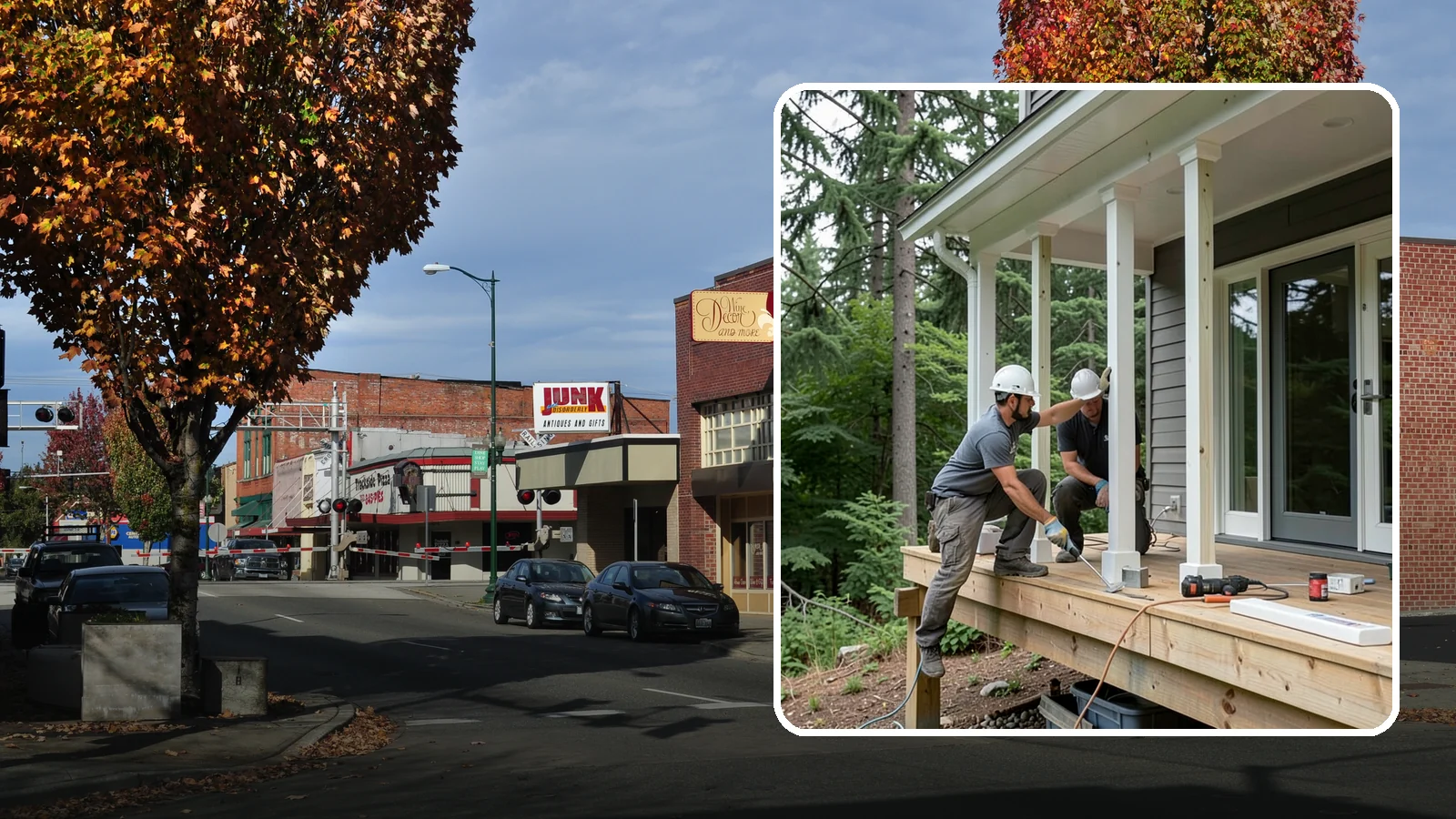 Porch Column Installation in Puyallup, Pierce County, WA - Porch column installation that provides structural support and defines your home's front facade.