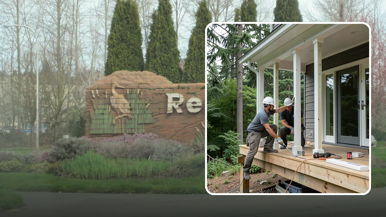 Porch Column Installation in Renton, King County, WA - Porch column installation that provides structural support and defines your home's front facade.