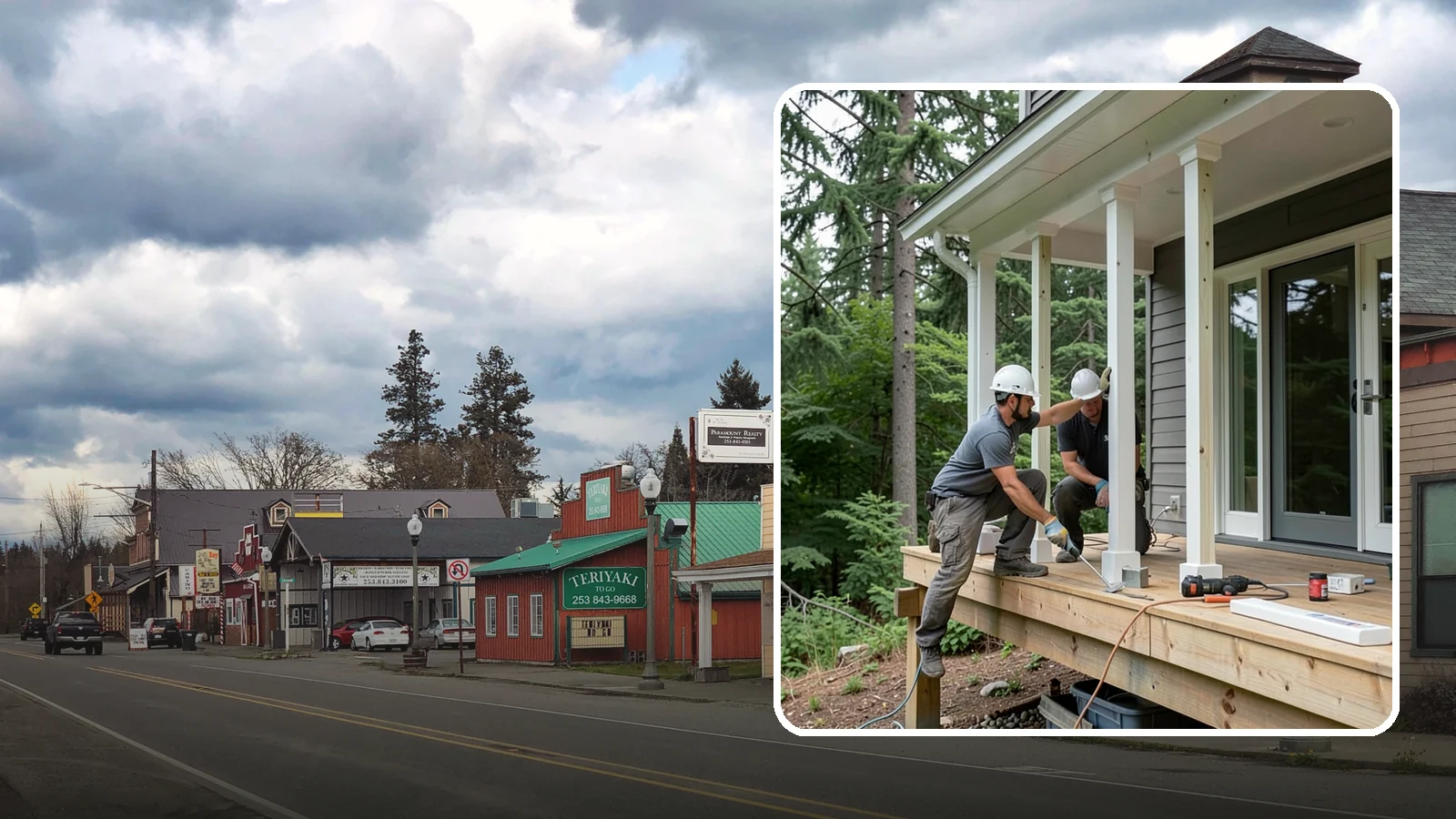 Porch Column Installation in Roy, Pierce County, WA - Porch column installation that provides structural support and defines your home's front facade.
