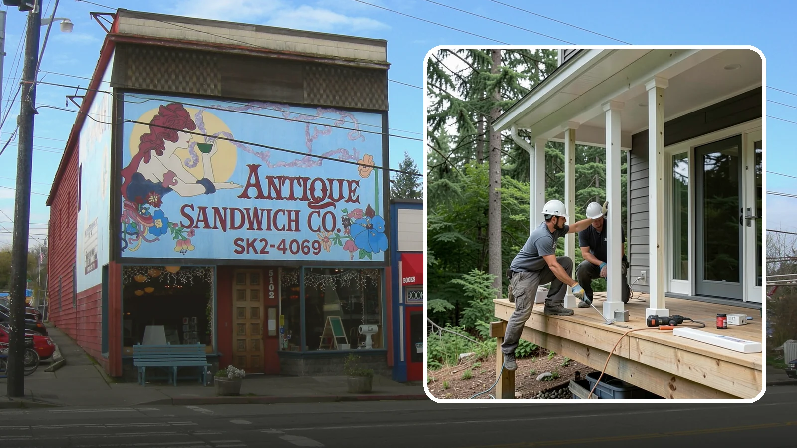 Porch Column Installation in Ruston, Pierce County, WA - Porch column installation that provides structural support and defines your home's front facade.