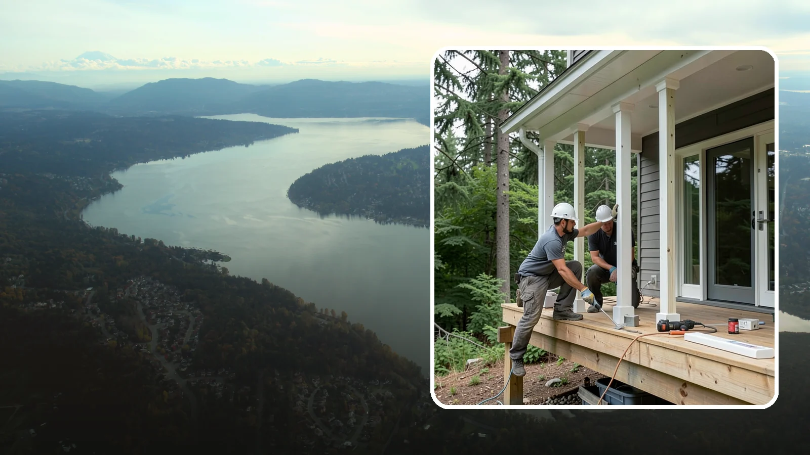 Porch Column Installation in Sammamish, King County, WA - Porch column installation that provides structural support and defines your home's front facade.