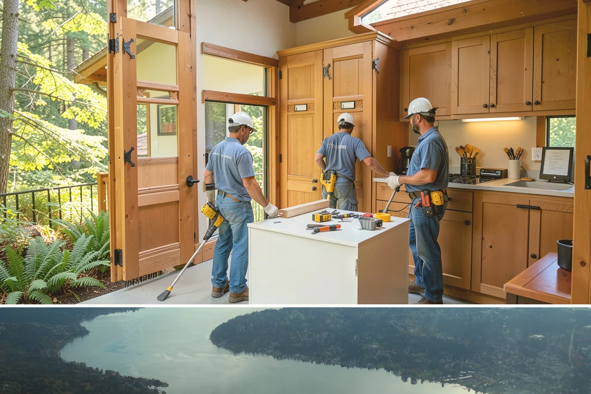 Porch Column Installation in Sammamish, King County, WA - Column work fits any time of year, with dry weather preferred for exterior painting and finishing.