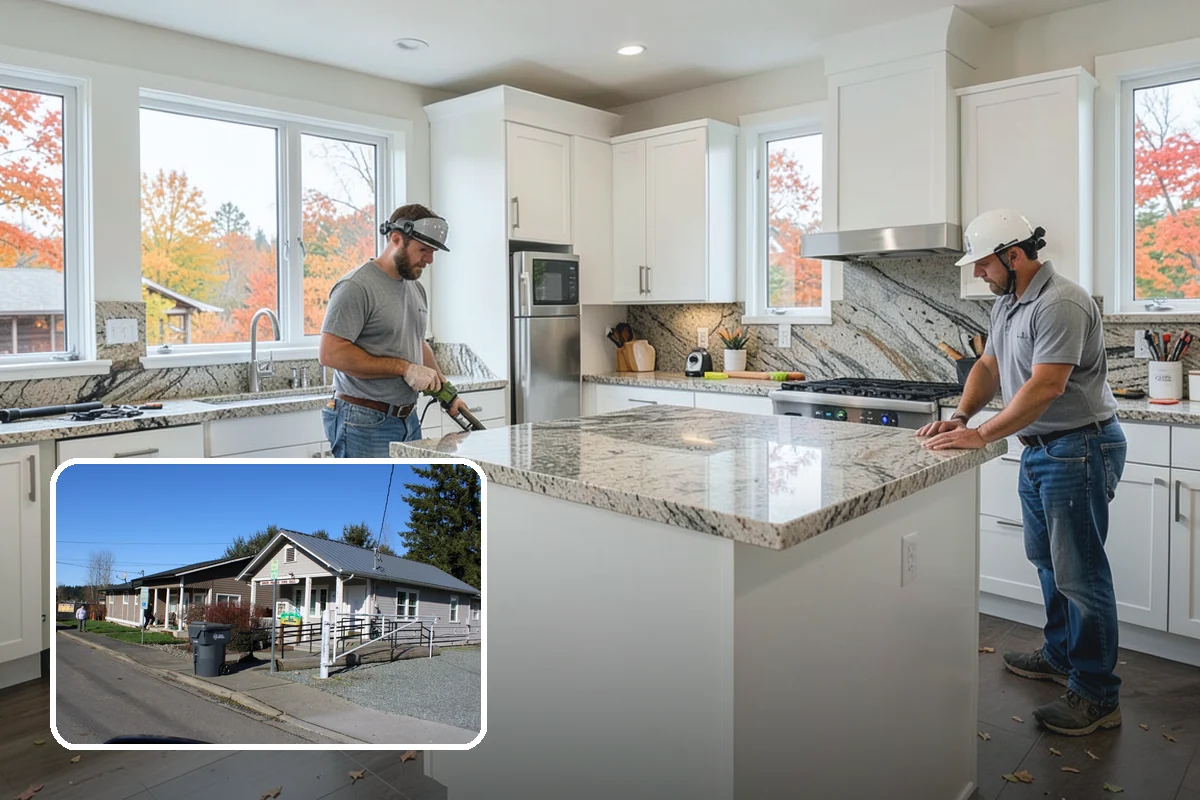 Porch Column Installation in South Prairie, Pierce County, WA - Provides genuine structural roof support