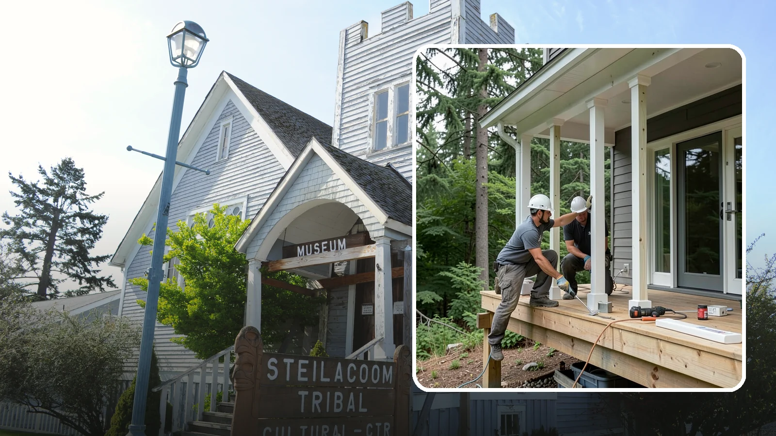 Porch Column Installation in Steilacoom, Pierce County, WA - Porch column installation that provides structural support and defines your home's front facade.