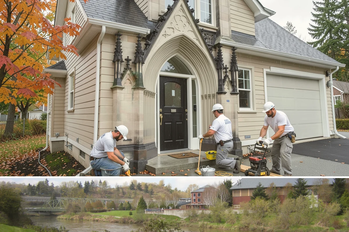 Porch Column Installation in Tukwila, King County, WA - Column work fits any time of year, with dry weather preferred for exterior painting and finishing.